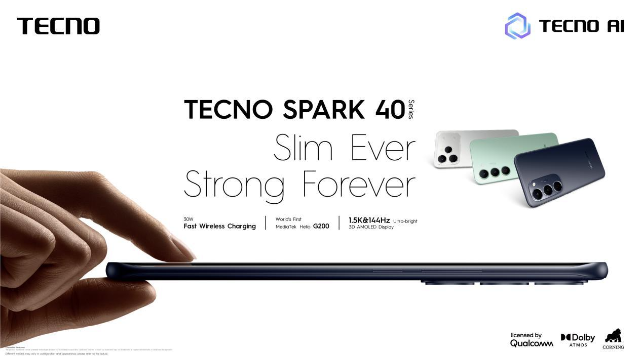 TECNO presenta la Serie SPARK 40: Potencia y estilo en un diseño ultradelgado